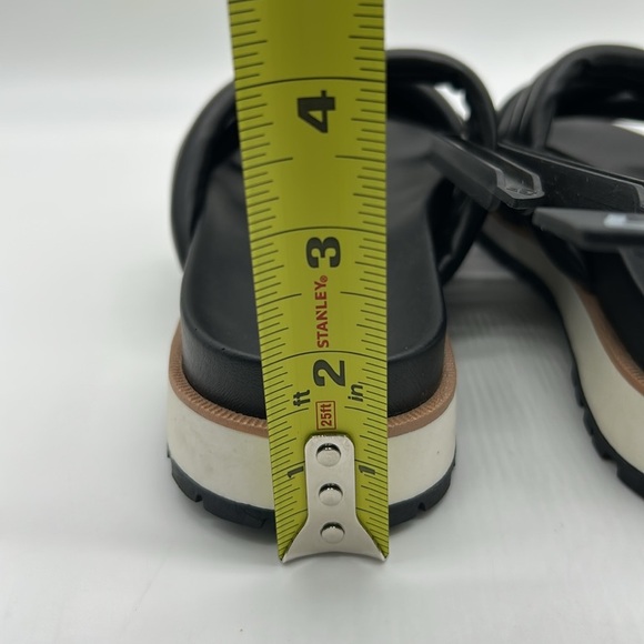 2191- Time And True Women's Black Slide Sandals Size 7 - Picture 7 of 9